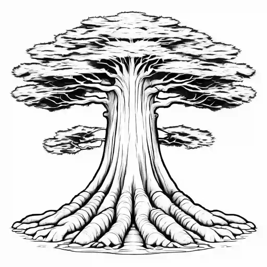 Cypress Tree coloring pages